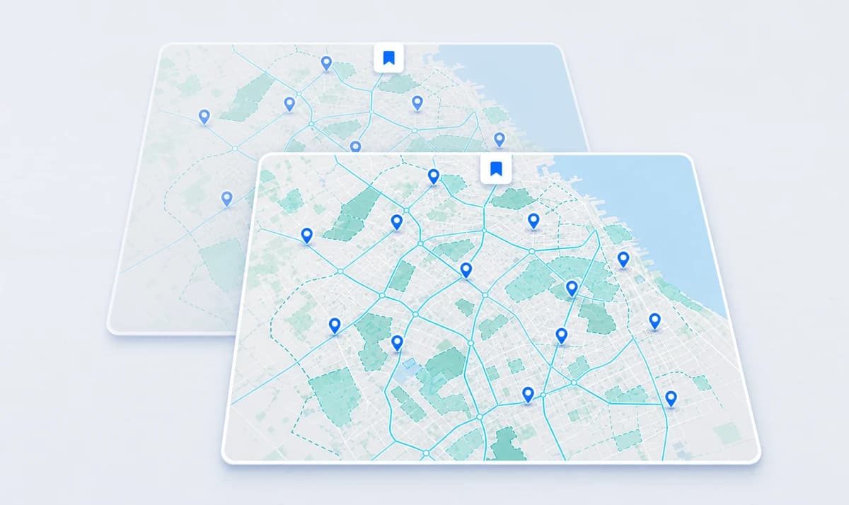 Recovery of a map while preserving its territorial context and layers.